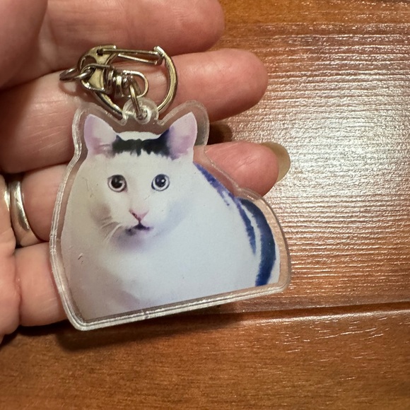 🚨ADORABLE TUXEDO CAT ACRYLIC KEYCHAIN 🩷🩷🩷🤗👍👍 - Picture 4 of 5